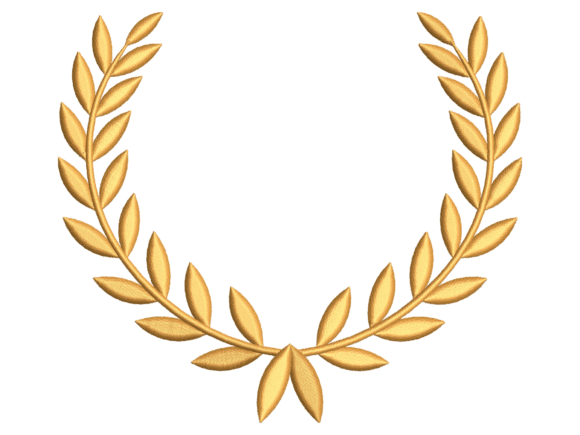 Download Golden Laurel Monogram Wreath Frame - Gold Collection