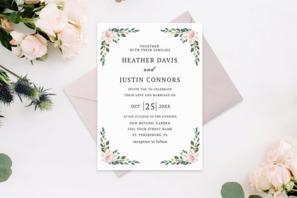 Download Eucalyptus Blush Roses Wedding Template - Wedding template Collection