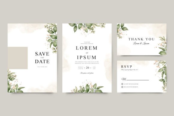 Download Wedding Invitation Template Set - Set Collection