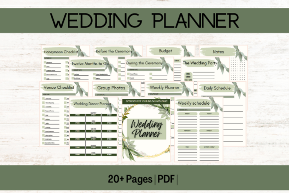 Download Wedding Template - Greenery - Printable - Wedding template Collection